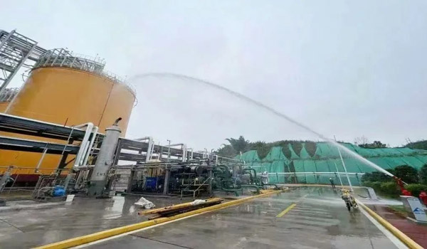 泸天化股份公司厂区消防水系统改造项目完成首次调试